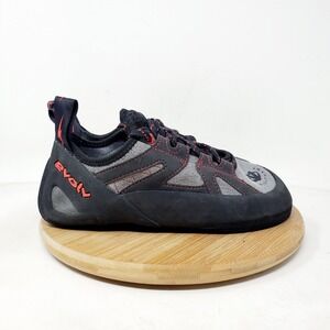 Evolv Nighthawk Climbing Shoes Mens 7.5 Grey Black Lace Up Boulder Gym